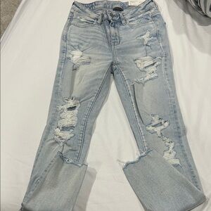 American Eagle Outfitters Light Blue Distressed Jeans